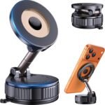 Vooii Phone Holders for Your Car for Magsafe (130+LB Strongest Ever Suction & 3000gf Magnetic) 360° Adjustable Vacuum Car Phone Mount, Car Phone Holder for iPhone 17 Pro Max 16 15 14 13 12 Air Plus - Image 2