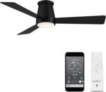 WAC Lighting Hug 3 Blades Aluminum Smart Flush Mount Ceiling Fan in Matte Black - Image 2