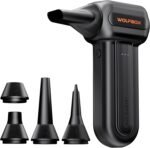 WOLFBOX MF60 Compressed Air Duster-110000RPM Super Power Electric Air Duster, 3-Speed Adjustable Rechargeable Cordless Air Blower with Fast Charging for PC Keyboard Cleaning, Car, Home, 5 Nozzle - Image 2