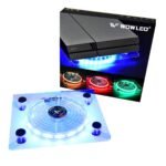 WOWLED Cooling Fan Mini 3 Keys Control Gaming USB RGB LED Cooler Thermal Fan Pad for PS4 PlayStation 4 Xbox One X Consoles Laptop Notebook PC CPU Coolers Computer Cooling Strip Light Case Fan - Image 2