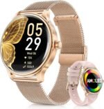 WalkerFit Smartwatch for Women, 1.43” AMOLED Fitness Watch with Bluetooth Calling, Wireless Magnetic Charging, Female Health Tracker, 120+ Sports Modes, IP68 Waterproof, Compatible with Android iOS - Image 2