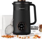 Wamery 32oz Nut Milk Maker Machine (Black) - Soy Milk Maker for Almond & Oat, Automatic Heated Programs, Self‑Cleaning, Delay Start, Keep Warm & Boil Water, 1‑Liter Capacity with Starter Accessories - Image 2