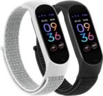 Wanme Nylon Bands for Amazfit Band 5 Replacement Strap Women Men, 2 Pack Soft Nylon Sport Strap Compatible with Amazfit Band 5 Wristband Watchband Accessories - Image 2