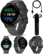 Wearable4U Garmin Venu 3S GPS Smartwatch AMOLED Display 41mm Watch, Advanced Health and Fitness Features, Up to 10 Days of Battery, Wheelchair Mode, Sleep Coach, Pebble Gray Power Bank Bundle - Image 2