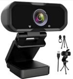 Webcam 1080p HD Computer Switch 2 Camera - Microphone Laptop USB PC Webcam with Tripod Stand, 110 Degree Live Streaming Widescreen Recording Pro Video Web Camera for Calling, Conferencing - Image 2