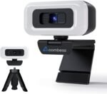 Webcam for PC - PC Camera Webcam 1080P, Desktop Computer Web cam with Privacy Shutter and Tripod Autofocus, Dual Noise-USB Plug&Play,Cancelling Mics,Auto Light Correction, - Image 2