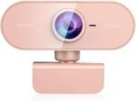 Webcam for PC&1080P HD Web Cam,Webcam with Microphone,Stand for PC/MAC/Laptop/Desktop,Wide Angle Web Cameras for YouTube,Skype,Zoom,Xbox One,Video Calling,Studying Pink - Image 2