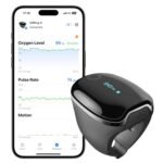 Wellue O2Ring-S Oxygen Monitor with Vibration Reminder, Bluetooth Pulse Oximeter Tracks SPO2 and Pulse Rate, 24 hrs Battery Life, 4*10 Hours Built-in Memory, Rechargeable Pulse Ox with Free PC & APP - Image 2