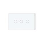 WiFi Smart Touch Light Switch, 3-Button Single-Gang Wall Switch, 110–220V 50/60Hz, Neutral Wire Required, 2.4GHz Tuya/Smart Life, Works with Alexa, Glass Panel, White - Image 2