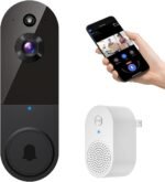 WiFi Video Doorbell Camera Wireless, Battery Powered, AI Human Detection, 2.4G WiFi, Cloud Storage, Indoor Outdoor Surveillance (Black) - Image 2