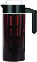 Willow & Everett Cold Brew Coffee & Iced-Tea Maker Pitcher, 1.3 L Glass Dispenser Metal & Plastic Lid Mesh Filter Iced Coffee & Sun Tea Brewing System - Image 2