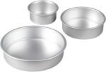 Wilton Aluminum Round Cake Pan Set, 3-Piece for Tiered Cakes, Durable, Even Heating, Rust-Resistant, Professional Bakeware, 4, 6, 8 in., Package May Vary - Image 2
