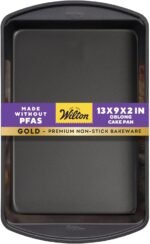 Wilton Gold Non-Stick 13 x 9 Inch Oblong Baking or Roasting Pan, Stainless Steel Bakeware, Made without PFAS, Packaging May Vary - Image 2