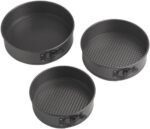 Wilton Gold Non-Stick 8,9,10 in Springform Cheesecake Pan Set, Stainless Steel Bakeware, Made without PFAs, Packaging May Vary - Image 2