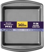 Wilton Platinum Non-Stick 9 x 9 Inch Square Brownie Cake Pan, Stainless Steel Bakeware, Made without PFAS, Packaging May Vary - Image 2