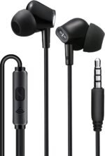 Wired Earbuds Headphones for School with Microphone Noise Isolating Stereo Bass in-Ear Earphones – for Smartphones, Tablets, Schools, Ipads, Multiuse - 3.5mm Plug in Audio Jack - Black - Image 2