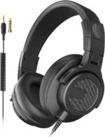Wired Over Ear Headphones, Professional DJ & Studio Monitor Headphones with 50mm Driver, Wired Stereo Headsets with Detachable Cables 3.5mm or 6.35mm, Wired Headphones for Recording Guitar - Image 2