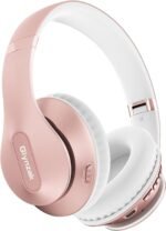 Wireless Bluetooth Headphones Over Ear 65H Playtime HiFi Stereo Headset with Microphone and 6EQ Modes Foldable Bluetooth V5.3 Headphones for Travel Smartphone Computer Laptop Rose Gold - Image 2