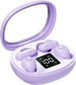 Wireless Bluetooth Headset，Tiny Size Invisible Earbuds，Sleep and Sports Earphones Set, 2 Pairs, Mini and Short Handle Design，for Work Sport Sleeping ﻿ ﻿ (Purple) - Image 2