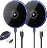 Wireless Charger 2Pack 6FT 15W Samsung Magnetic Wireless Charger Fast Charging Pad for Samsung Galaxy S25 Ultra/S24 FE/S23 Ultra/S22/S21/Z Google Pixel 9 8a 7a 8 7 Pro | Strong Magnet Technology - Image 2