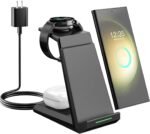 Wireless Charger for Samsung - NANAMI 3 in 1 Charging Station for Multiple Devices, Fast Charger Stand for Galaxy S25 S24 S23 Ultra S22 S21 Z Flip Fold 4,Galaxy Watch 6/5/5 Pro/4/3, Galaxy Buds 2 Pro - Image 2