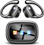 Wireless Earbuds, ENC Noise Cancelling Ear Buds with Smart Touchscreen, Bluetooth 5.4 Headphones, Bass Stereo Sound Over-Ear Earbuds, 5 EQ Modes for Sports/Travel/Gym- Jet Black - Image 2