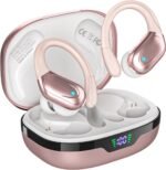 Wireless Earbuds, Sports Bluetooth Headphones, 80Hrs Playtime Ear Buds with LED Power Display, Noise Canceling Headset, IPX7 Waterproof Earphones for Workout/Running（Rose Gold） - Image 2