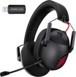 Wireless Gaming Headset, Gaming Headphones for PS5, PS4, PC, NES, Bluetooth 5.3 Gaming Headsets Wireless with Noise Canceling Microphone, Gamer Headphones for Nintendo Switch, 50H Battery - Black - Image 2