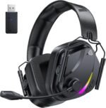 Wireless Gaming Headset for PS5, PS4, PC, 2.4GHz Low-Latency & Bluetooth 5.4 Gaming Headphone with Noise Canceling Mic, 50mm Drivers, 50H Battery Wireless Headset for Switch, Mobile, Mac - Image 2