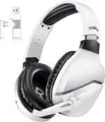 Wireless Gaming Headset with Noise Canceling Microphone for PS5, PC, PS4, 2.4G/Bluetooth Gaming Headphones with USB and Type-c Connector, Wired Mode for Controller Gamecube - Image 2