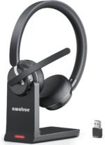 Wireless Headset with Mic for Work, Bluetooth 5.3 Headset with AI Noise Cancelling Microphone & Call Reminder, Wireless Headphone with Voice Assistant for PC/Computer/Remote Work/Call Center/Zoom - Image 2