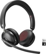 Wireless Headset with Mic for Work, Bluetooth 5.3 Headset with Noise Cancelling, Wireless Headphones with Mic & USB Dongle, 65H & Mute, Ideal for PC/Call Center/Computer/Laptop/Study - Image 2