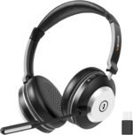 Wireless Headset with Mic for Work,Bluetooth Headphone with Noise Cancelling Microphone,2.4G USB Dongle & Mic Mute for Laptop/Computer/Cell Phones/Office/Remote Work/Call Center/Zoom/Teams/Skype - Image 2