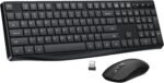 Wireless Keyboard and Mouse Combo, Lovaky 2.4G Full-Sized Ergonomic Keyboard Mouse, 3 DPI Adjustable Cordless USB Keyboard and Mouse, Quiet Click for Computer/Laptop/Windows/Mac (1 Pack, Black) - Image 2
