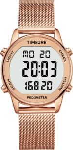 Women's Step Counter Pedometer Watch with Stainless Steel Bracelet, Stylish Design, No App, No Charging Needed for Step, Calorie, Distance, Alarm, Countdown Timer，TU-2401 - Image 2