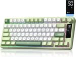 Womier DK75 75% Wireless Gaming Keyboard, RGB Backlit Creamy Keyboard with Media Knob, OLED Screen, Tri-Mode 2.4GHz/USB-C/BT5.0, Anti-Ghosting No-Conflict Silent Membrane Keyboard for MAC Windows - Image 2