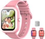 Wonlex 4G GPS Kids Smartwatch with SIM Card, 1.78" AMOLED Large Touch Screen Smart Watch for Kids, Boys Girls Phone Watch with Video Voice Calls, SOS, Camera, Pedometer, Alarm, Game(Pink) - Image 2