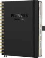 Workout Journal, Fitness Journal for Women & Men, A5 Workout Log Exercise, Fitness Trackers Plan Week With Goals, Calendar, Loss Weight Diet Training, Progress, Gym & Home Workouts (Black) - Image 2
