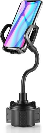 YUHENG Car Cup Holder Mount with 360° Rotation Adjustable Gooseneck,Car Phone Holder Mount for All Smartphones Cup Holder Cell Phone Automobile Cradles - Image 2