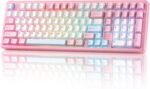 YUNZII AL98 QMK/VIA Wireless Mechanical Gaming Keyboard,Full Aluminum,BT/2.4G/USB-C, Pre-Lubed Hot Swappable Gasket Mount 1800 Layout,RGB Backlit for Win/Mac (Pink, Cocoa Cream V2 Switch) - Image 2