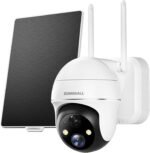 ZUMIMALL Solar Security Cameras Wireless Outdoor, 360° View Outdoor Camera Wireless Solar Powered,2.4G WiFi，2K/3MP Color Night Vision,2-Way Talk, PIR Motion Alert, Cloud Storage, Work with Alexa - Image 2