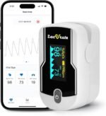 Zacurate 500E-B Wireless Bluetooth Fingertip Blood Pulse Oximeter Monitor with FREE App, SpO2, Heart Rate, Plethysmograph, and Perfusion Index Finger Oxygen Sensor Meter - Image 2