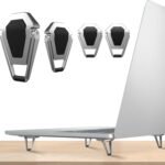 Zinc Alloy Portable Laptop Cooling Pad & Riser - Ergonomic Legs for 12-20 Inch Laptops (Silver, 4pcs) - Image 2
