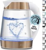 Zulay Kitchen Fast Boiling Electric Water Kettle - 1.7L, 1500W, Auto Shut-Off for Overboil & Boil Dry Protection, Cool-Touch Handle, 360° Base - Rapid Teapot Boiler For Coffee & Tea - White Copper - Image 2