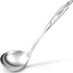 Zulay Kitchen Stainless Steel Soup Ladle - 13” Large Ladle for Soups, Stews & Sauces - Durable, Heat-Resistant, Rust-Proof & Dishwasher Safe Kitchen Utensil with Ergonomic Handle - Image 2