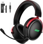 acer 2.4GHz Wireless Gaming Headsets for PS5, PS4, PC, Switch, Bluetooth Gaming Headset with Mic, Stereo Sound, 40+Hr Battery, 50mm Drivers - Black - Image 2