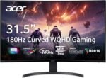 acer Nitro 31.5 Inch WQHD 2560 x 1440 1500R Curved Gaming Monitor | AMD FreeSync | Up to 180Hz Refresh | 1ms (VRB) | Tilt | One Display Port 1.4 & Two HDMI 2.0 | EDA323QU S3bmiiphx - Image 2