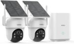 aosu Security Cameras Outdoor Wireless, 2 Cam-Kit, No Subscription, Solar-Powered, Home Security Cameras System with 360° Pan & Tilt, Auto Tracking, 2K Color Night Vision, Easy Setup, 2.4 & 5GHz WiFi - Image 2