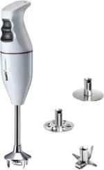 bamix® Classic Immersion Blender 150W – Swiss Made 2-Speed Hand Blender with 3 Blades (Multipurpose Blade, Beater & Whisk) for Soups, Smoothies, Purees & More – White - Image 2