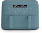 bella 4 Qt TriZone Air Fryer, EverGood™ Ceramic Nonstick Coating, Dual Basket Design w Removable Divider, Digital Touchscreen Control w 6 Preset Cooking Options, 1200 Watt, 3lb Capacity, Surf - Image 2